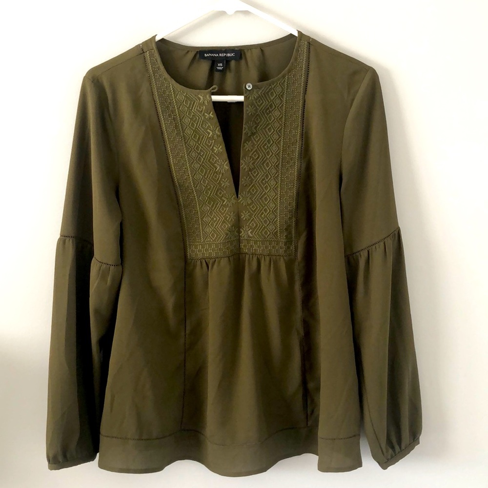 Banana Republic Peasant Boho Top